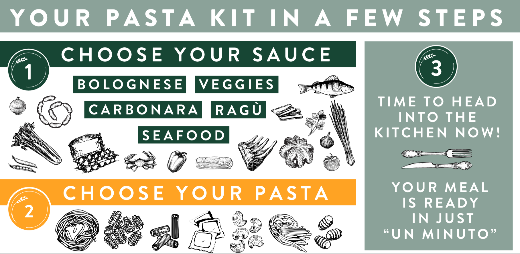 Carbonpencil design Pasta Kit for Pasteio